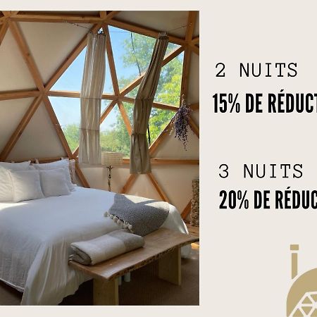 Dome Insolite Lichen Jacuzzi Et Petits-Dejeuners Inclus Gondrin المظهر الخارجي الصورة