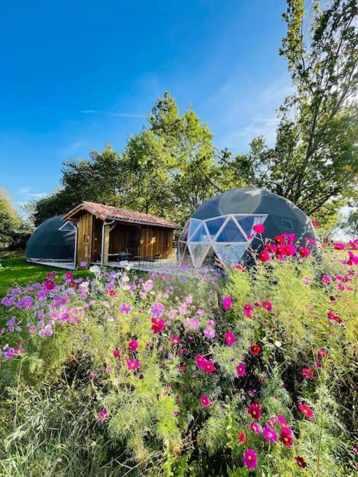Dome Insolite Lichen Jacuzzi Et Petits-Dejeuners Inclus Gondrin المظهر الخارجي الصورة